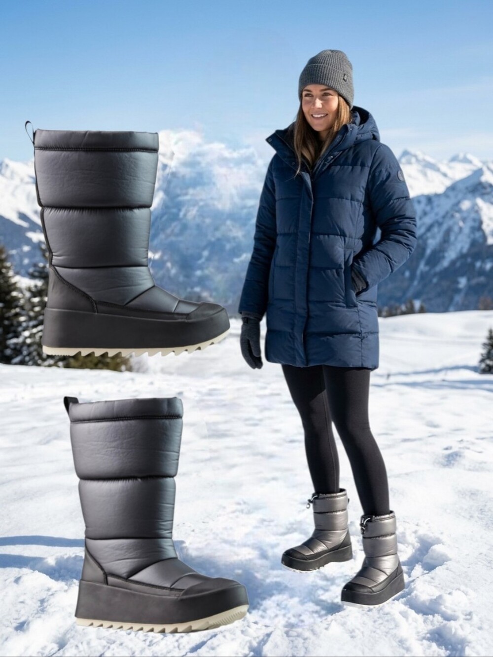 Cougar Women's Meteor Platform Winter Boots Mrtallic Pewter